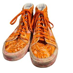 Vans x Collina Strada Sk8-Hi Orange Tie Dye Print High Top Sneakers Womens 8